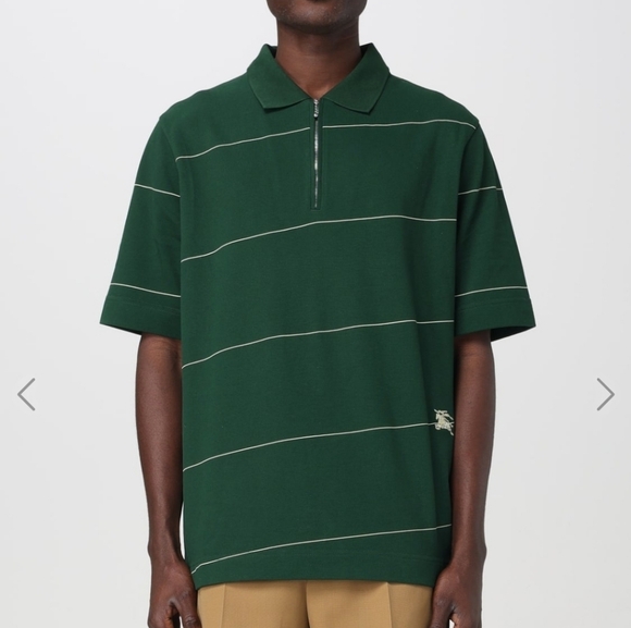 Burberry Striped Cotton Polo Shirt (2025 Collection) - Picture 1 of 12